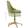 vidaXL Scaune de bucătărie pivotante, 2 buc., verde deschis, catifea