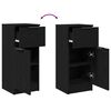 vidaXL Bufet 2 pcs Stejar Negru 30 x 30 x 70 cm Lemn compozit