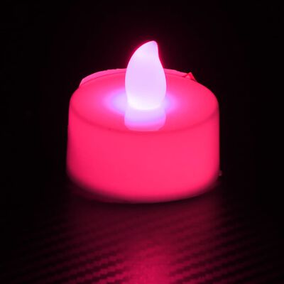 vidaXL Lumânări pastile electrice fără flacără cu LED 100 buc colorate
