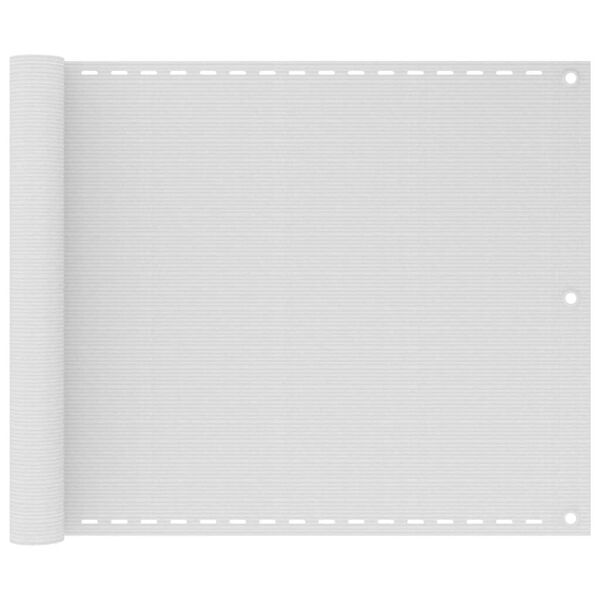vidaXL Paravan de balcon, alb, 75 x 500 cm, HDPE