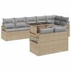vidaXL Set de canapele pentru grădină 9 buc. Bej Rattan poli