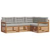 vidaXL Set de canapele de exterior 4 buc. Gri natural și deschis