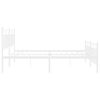 vidaXL Cadru de pat metalic cu tăblie de cap/picioare, alb, 183x213 cm