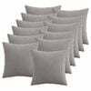 vidaXL Husă pentru pernă 12 buc. HEERLEN Gri deschis 45 x 45 cm cord