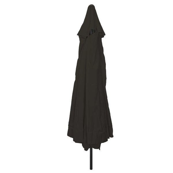 vidaXL Parasol de Grădină Negru 395 x 395 x 245 cm Poliester și oțel