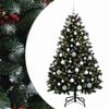 vidaXL Brad de Crăciun artificial verde cu globuri 150 cm 150 LED-uri