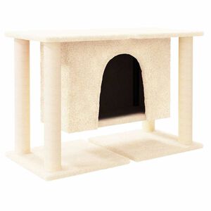 vidaXL Ansamblu de pisici cu st&acirc;lpi din funie de sisal, crem, 50 cm