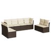 vidaXL Set canapele de grădină cu perne, 8 piese, maro, poliratan