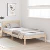 vidaXL Cadru de pat cu headboard natural 90 x 200 cm Lemn de pin masiv