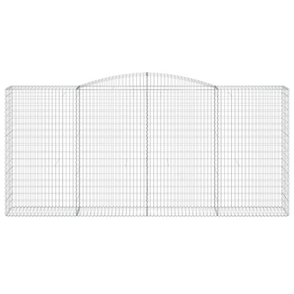 vidaXL Coșuri gabion arcuite 2 buc, 400x50x180/200 cm, fier galvanizat