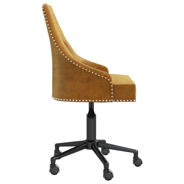 vidaXL Scaune de masă pivotante, 4 buc., maro, catifea