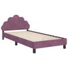 vidaXL Cadru de pat pentru copii cu spătar Violet 90 x 190 cm Catifea