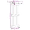 vidaXL Ușă glisantă cu set de feronerie 80x210 cm, lemn masiv de pin