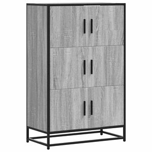 vidaXL Dulap nalt gri Sonoma 68x35x106,5 cm lemn prelucrat