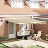 vidaXL Cortina Retractabilă Manual Verde și galben 400 &times; 300 cm