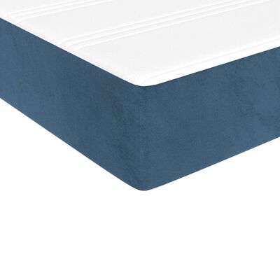 vidaXL Saltea de pat cu arcuri, albastru închis, 120x190x20 cm catifea