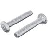 vidaXL Șurub cu Prindere 2 buc. Argintiu M6 x 35 mm Oțel