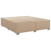 vidaXL Pat box spring cu saltea, cappuccino, 180x200cm piele ecologică