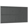 vidaXL Tăblie de pat pentru perete, gri, 159,5x3x90 cm, lemn masiv pin