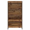 vidaXL Dulap pentru cărți 2 pcs Lemn Vechi 80 x 30 x 155 cm