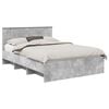 vidaXL Cadru de pat Gri din beton 150 x 200 cm Lemn prelucrat