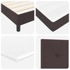 vidaXL Pat boxspring cu saltea cu saltea Maro &icirc;nchis 80 x 200 cm