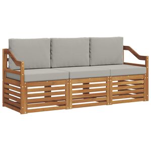 vidaXL Seturi de canapele cu pernă 3 pcs Gri natural și deschis