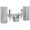 vidaXL Set de mobilier pentru baie 5 buc. Gri Beton 33 x 34,5 x 100 cm