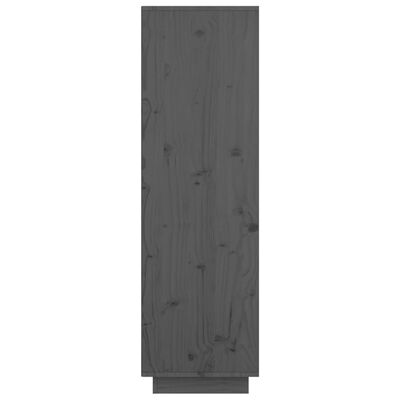 vidaXL Dulap înalt, gri, 74x35x117 cm, lemn masiv de pin