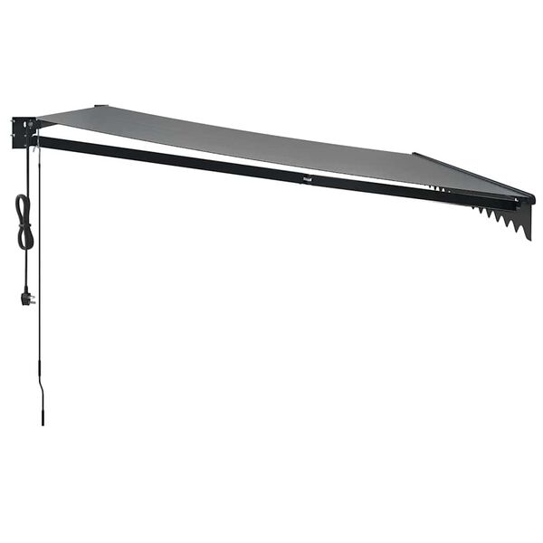 vidaXL Copertină retractabilă automată, antracit, 4,5x3 m