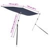vidaXL Set extensie parasolar T-Top, albastru, 170x170x(113-182,5) cm