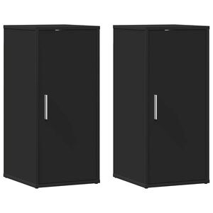 vidaXL Pantofare, 2 buc., negru, 32x35x70 cm, PAL