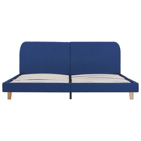 vidaXL Cadru pat fără saltea țesătură albastră 150x200 cm