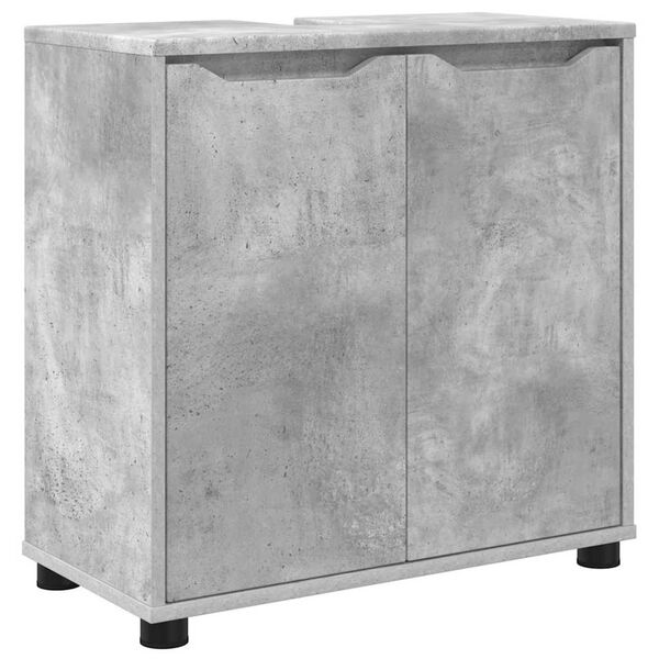 vidaXL Cabinet pentru chiuvetă de baie Gri din beton 60 x 30 x 60 cm