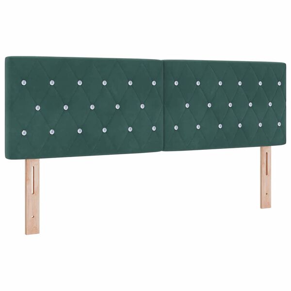 vidaXL Tăblie cap cu headboard Verde închis 144 cm Piele artificială