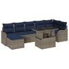 vidaXL Set de canapele pentru grădină 8 buc. Gri Rattan poli