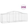 vidaXL Coșuri gabion arcuite 50 buc, 200x50x60/80 cm, fier galvanizat