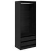 vidaXL Dulap Stejar Negru 80 x 50 x 200 cm Lemn prelucrat