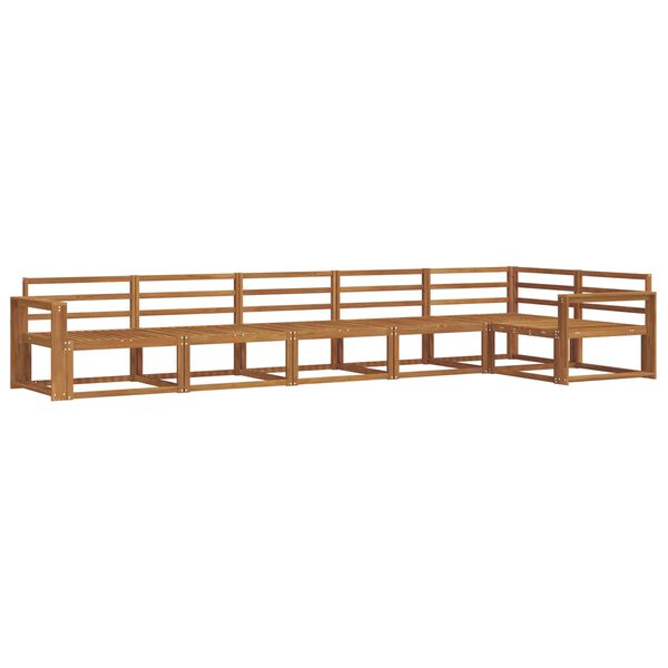 vidaXL Set de canapele de exterior 6 pcs natural Lemn Solid de Acacia