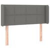 vidaXL Tăblie de pat cu aripioare gri &icirc;nchis 83x16x78/88 cm textil