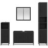 vidaXL Set de mobilier pentru baie 4 pcs Stejar Negru Lemn compozit