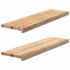 vidaXL Pervaz 2 buc lemn masiv de stejar netratat 90x25x2 cm
