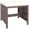 vidaXL Set mobilier de exterior cu perne, 6 piese, maro, poliratan