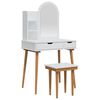 vidaXL Set de Dressing FAUSKE 4 buc. Alb 76 x 50 x 143 cm