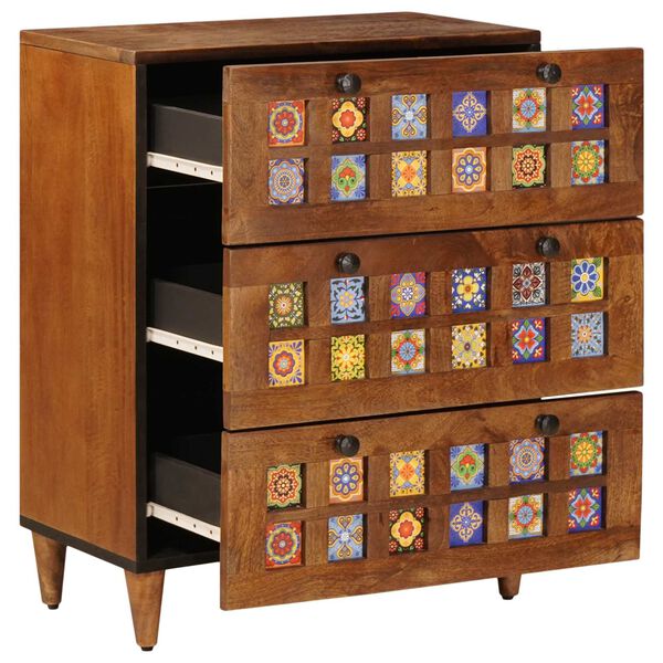 vidaXL Bufet castan 60 x 33,5 x 75 cm Lemn de mango solid