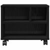 vidaXL Suport pentru imprimantă Stejar Negru 41 x 32 x 34,5 cm