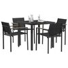 vidaXL Set de Mobilier pentru Exterior 5 pcs Negru și antracit