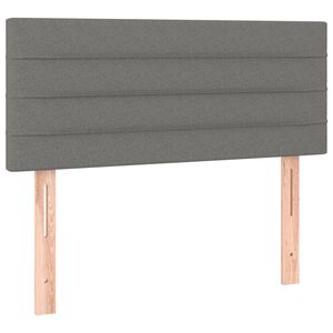vidaXL Tăblie de pat, gri &icirc;nchis, 80x5x78/88 cm, textil