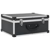 vidaXL Casetă pentru 80 CD-uri, aluminiu, ABS, negru
