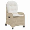 vidaXL Fotoliu recliner cu pernă Bej 56 x 66 x 95 cm poliratan